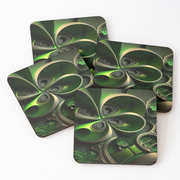 Item preview, St Patricks Day Artwork - Green abstract artwork designed and sold by Unwind-Art-Work.