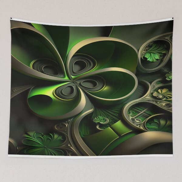 Item preview, St Patricks Day Artwork - Green abstract artwork designed and sold by Unwind-Art-Work.