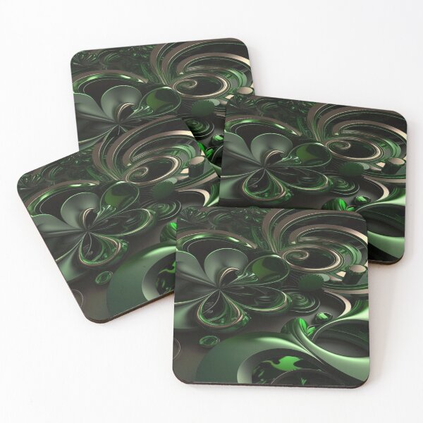 Item preview, St Patricks Day Artwork - Green abstract artwork designed and sold by Unwind-Art-Work.