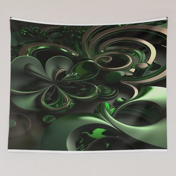 Item preview, St Patricks Day Artwork - Green abstract artwork designed and sold by Unwind-Art-Work.