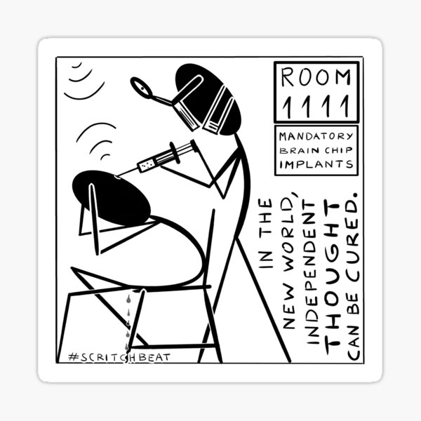 brain_chip Sticker