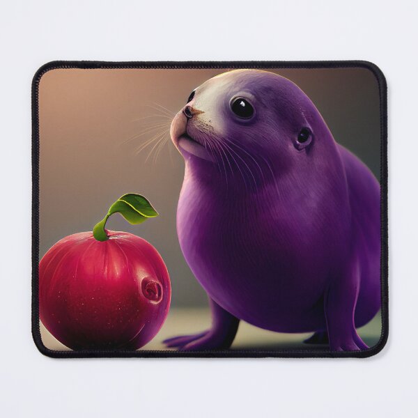 Item preview, Envious Plum and a Seal Digital Painting designed and sold by CodeAndColors.
