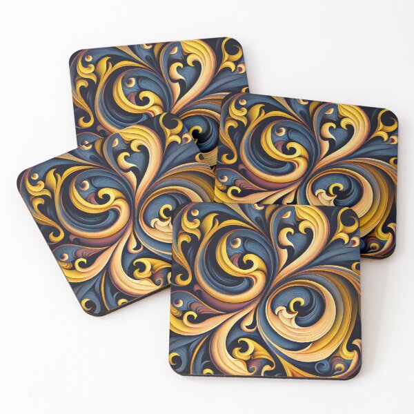 Item preview, Drawn Swirling Dynamic Vivid European Pattern Digital Painting designed and sold by CodeAndColors.