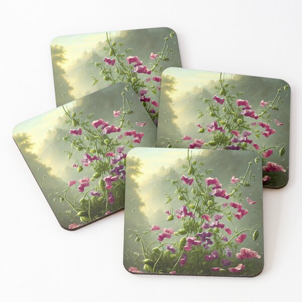 Item preview, April Sweet Pea Flowers designed and sold by FamiliarPufferfish.