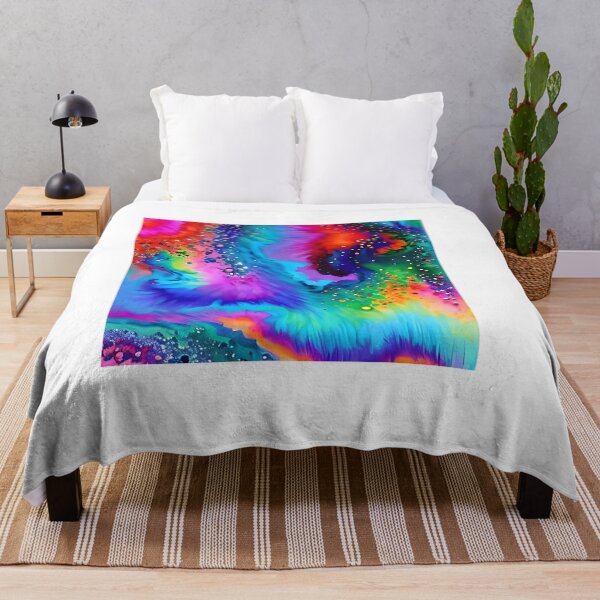 Item preview, "Vibrant Fusion: A Pointillism and Alcohol Ink Painting Inspired by a Approaching Storm" designed and sold by Vividy.