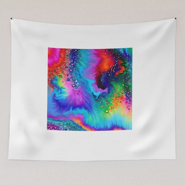 Item preview, "Vibrant Fusion: A Pointillism and Alcohol Ink Painting Inspired by a Approaching Storm" designed and sold by Vividy.