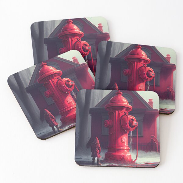 Item preview, The Power of Red Leverage and Hydrant in Tones Digital Painting designed and sold by CodeAndColors.