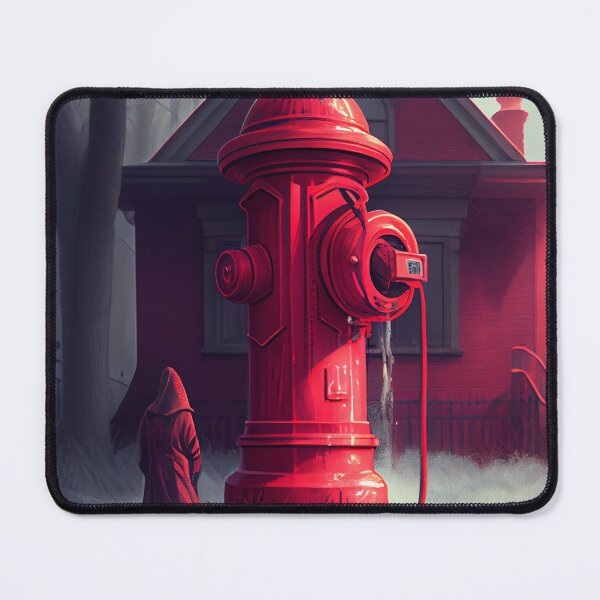 Item preview, The Power of Red Leverage and Hydrant in Tones Digital Painting designed and sold by CodeAndColors.