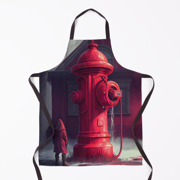 Item preview, The Power of Red Leverage and Hydrant in Tones Digital Painting designed and sold by CodeAndColors.