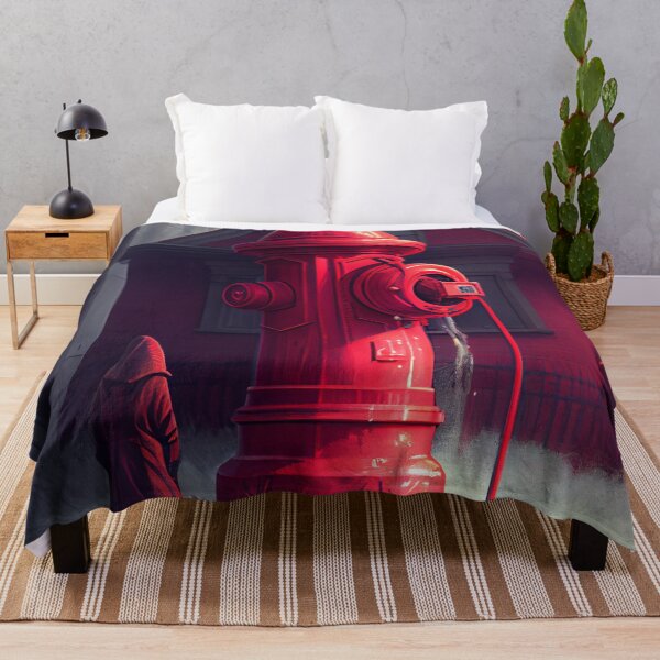 Item preview, The Power of Red Leverage and Hydrant in Tones Digital Painting designed and sold by CodeAndColors.