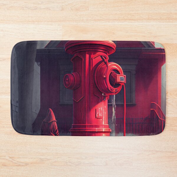 Item preview, The Power of Red Leverage and Hydrant in Tones Digital Painting designed and sold by CodeAndColors.