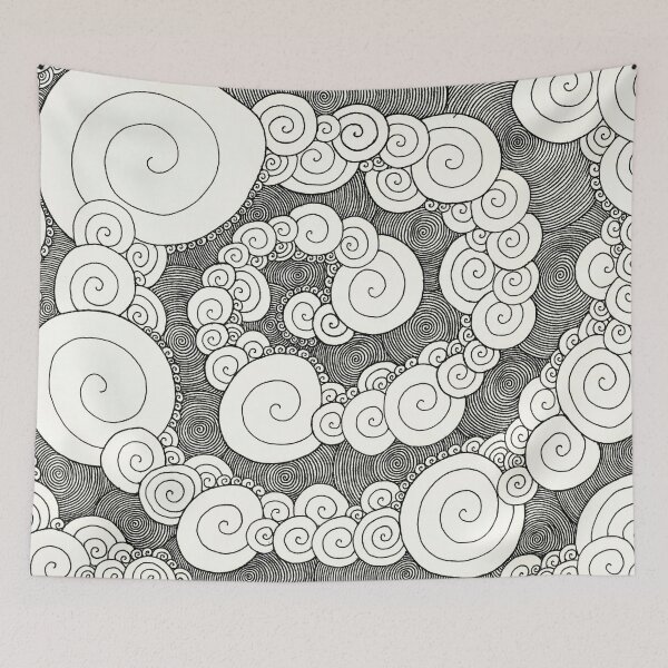 Item preview, Big Little Infinity Swirl | Pen and Ink | Trippy Art | Psychedelic Art | Doodle Art designed and sold by Destination-Izz.