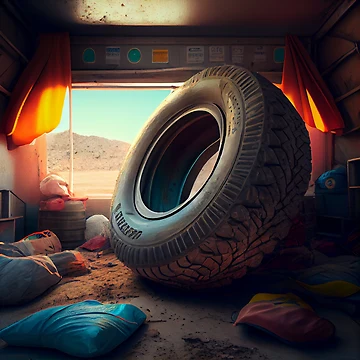 Vorschaubild zum Design The Tires Spicy Bed Digital Painting von CodeAndColors