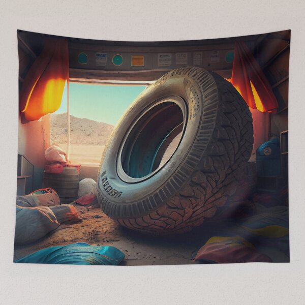 Item preview, The Tires Spicy Bed Digital Painting designed and sold by CodeAndColors.