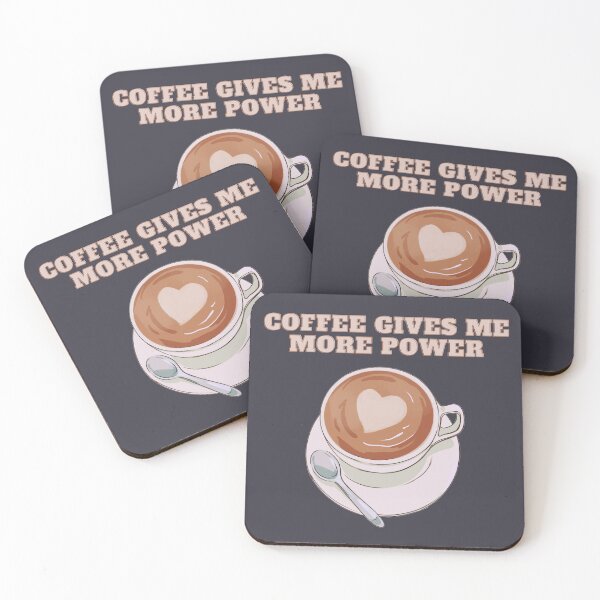Item preview, Coffee Gives Me More Power | A Playful and Energizing Illustration of a Cup of Coffee designed and sold by MrDoze.