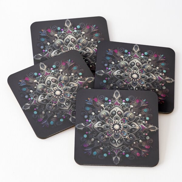 Item preview, Complex Enchanted Bejeweled Black Scandifornian Pa Digital Painting designed and sold by CodeAndColors.
