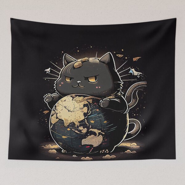 Artikelvorschau, Evil cat messing with the world entworfen und verkauft von Quiki.