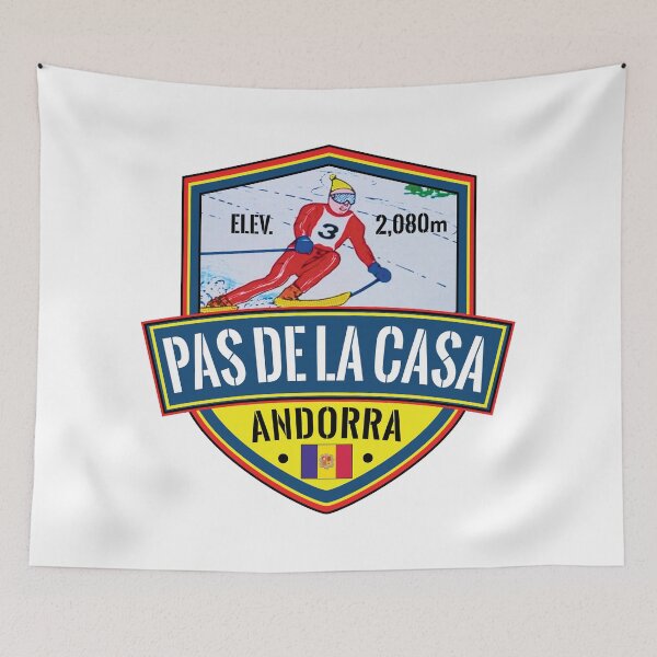 Item preview, PAS DE LA CASA Andorra Skiing Pyrenees Mountains designed and sold by DESTINATIONS DECAL.