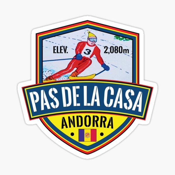 Item preview, PAS DE LA CASA Andorra Skiing Pyrenees Mountains designed and sold by DESTINATIONS DECAL.
