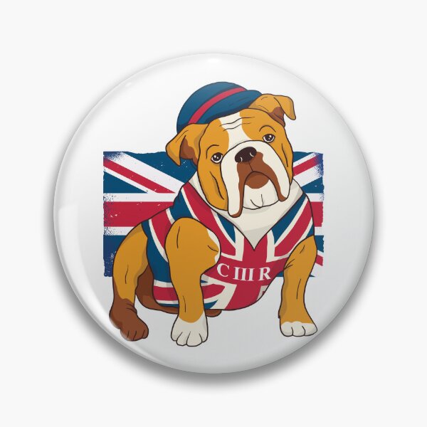 Item preview, Funny English Bulldog King III Mens Charles British Flag designed and sold by pipsmerch.
