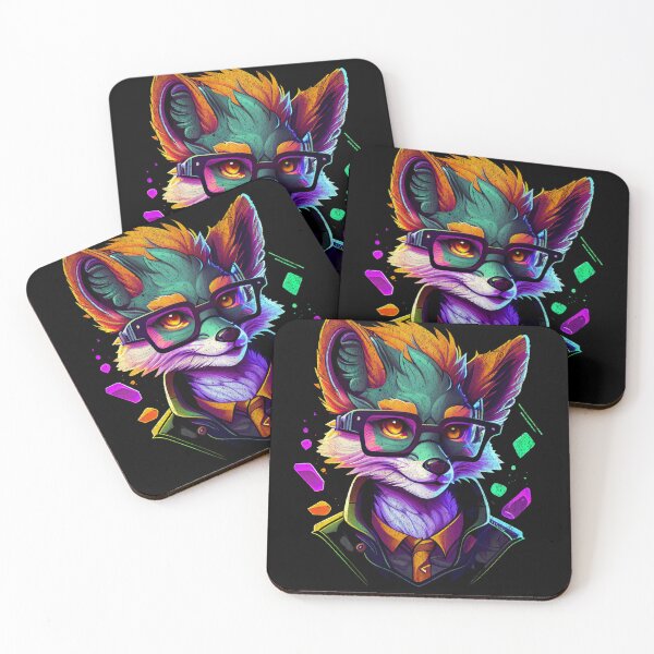 Item preview, Hipster Fox Modern Futuristic Furry designed and sold by WhistlingSnail.