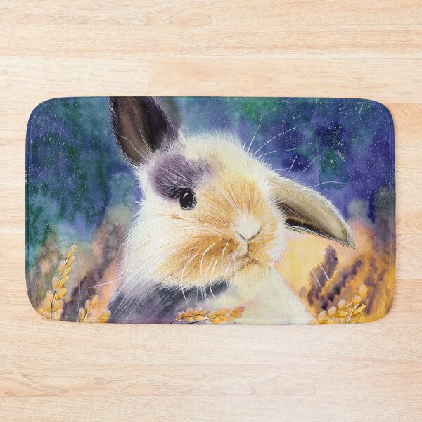 Item preview, Cute rabbit in the yellow flowers designed and sold by MaryWatercolor.