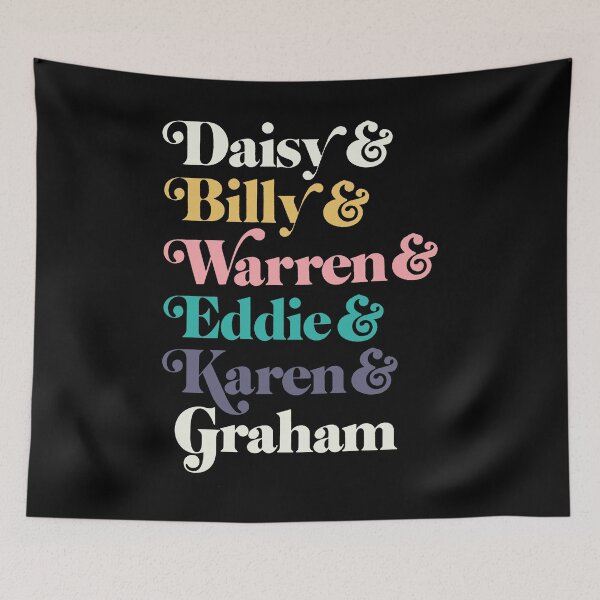 Item preview, Daisy Jones and The Six Band Names Colours designed and sold by baranskini.