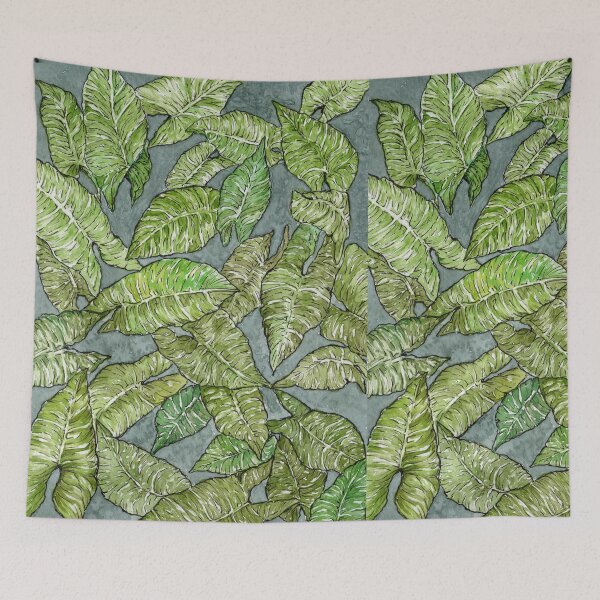 Item preview, Colocasia Leaves Pattern designed and sold by Mugdha Kakade Studio.
