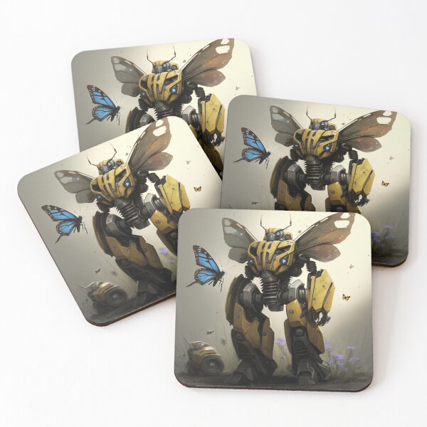 Item preview, Transformer Car Yellow Bee Bumble Bee Butterfly Drawing designed and sold by ArtfulAmbitions.