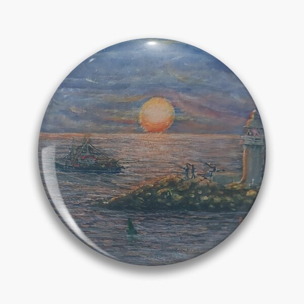 Item preview, SUNRISE OVER BRIXHAM BREAKWATER AND EARLY MORNING FISHSHING designed and sold by Mackenzie Moulton International Artist .