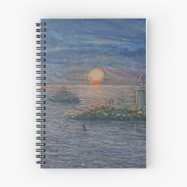 Item preview, SUNRISE OVER BRIXHAM BREAKWATER AND EARLY MORNING FISHSHING designed and sold by Mackenzie Moulton International Artist .