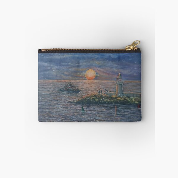 Item preview, SUNRISE OVER BRIXHAM BREAKWATER AND EARLY MORNING FISHSHING designed and sold by Mackenzie Moulton International Artist .