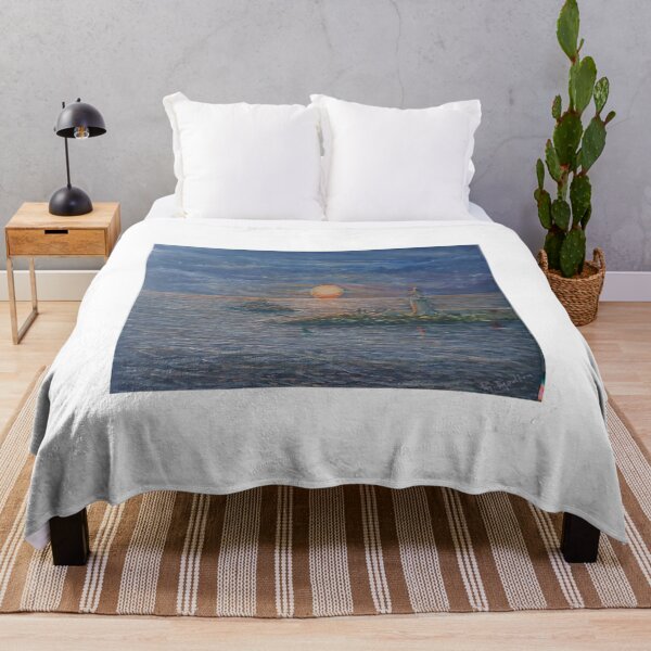 Item preview, SUNRISE OVER BRIXHAM BREAKWATER AND EARLY MORNING FISHSHING designed and sold by Mackenzie Moulton International Artist .