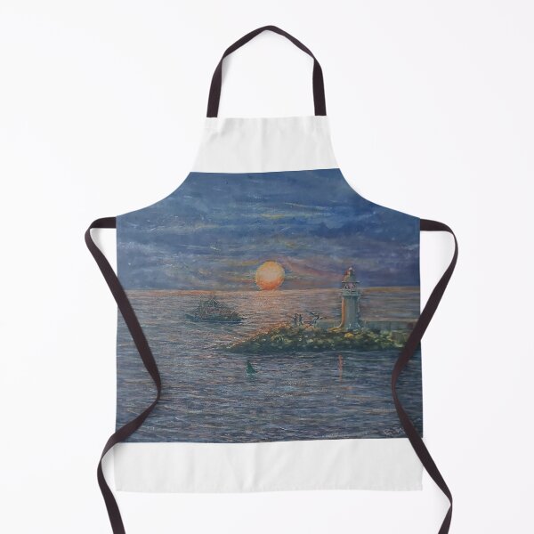 Item preview, SUNRISE OVER BRIXHAM BREAKWATER AND EARLY MORNING FISHSHING designed and sold by Mackenzie Moulton International Artist .