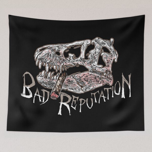 Item preview, Bad Reputation T-Rex Skull Dark background version designed and sold by Glenn Mueller.