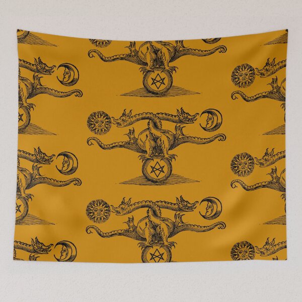 Item preview, Hexagram Dragons Occult Wave designed and sold by bolguzart.