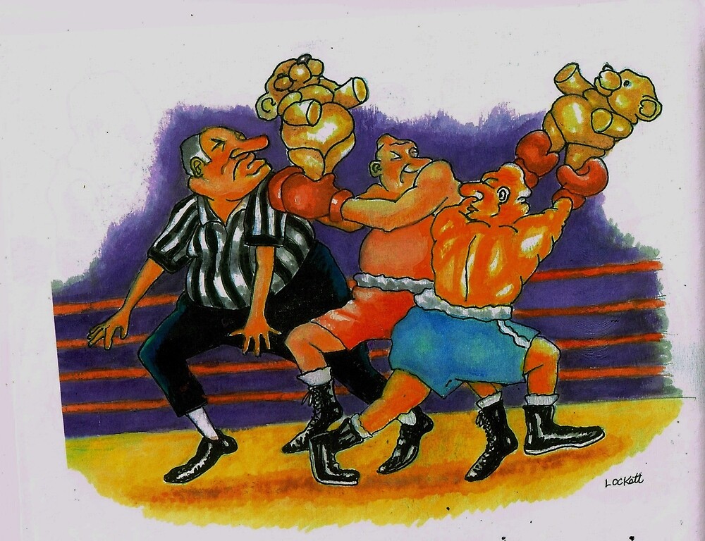 teddy bear boxing by red2000 redbubble