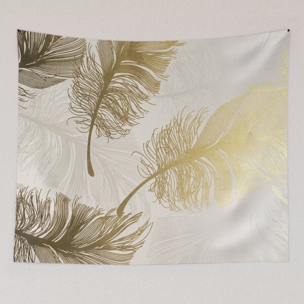Item preview, Gold feather pattern designed and sold by HalcyonFairy.
