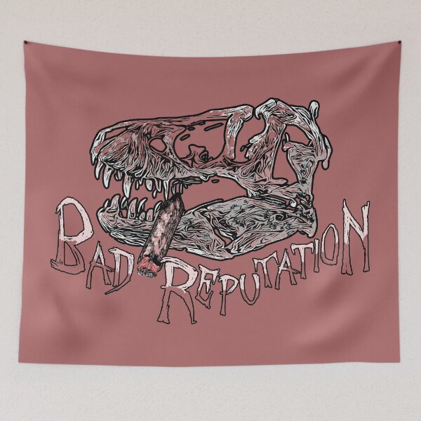 Item preview, Bad Reputation T-Rex Skull Light background version designed and sold by Glenn Mueller.