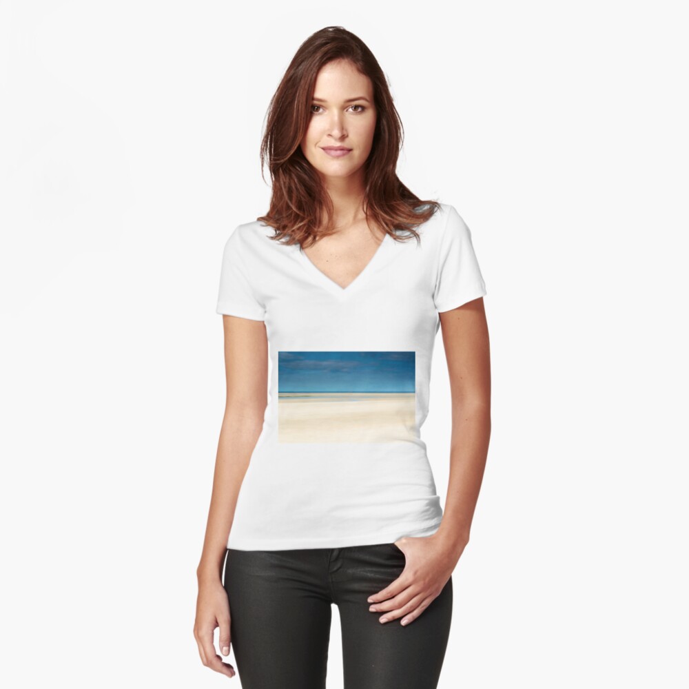 Item preview, Fitted V-Neck T-Shirt designed and sold by latreloar.