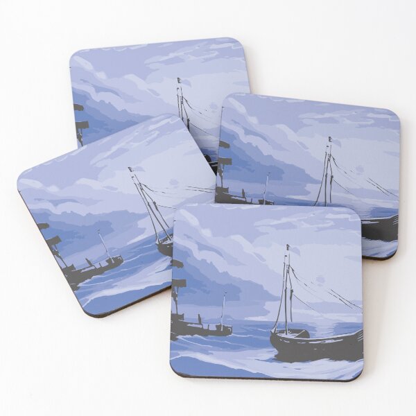 Item preview, Abstract Seascape Illustration:- Abstract Seascape Wall Art-Abstract Sea Painting designed and sold by typoinspired.
