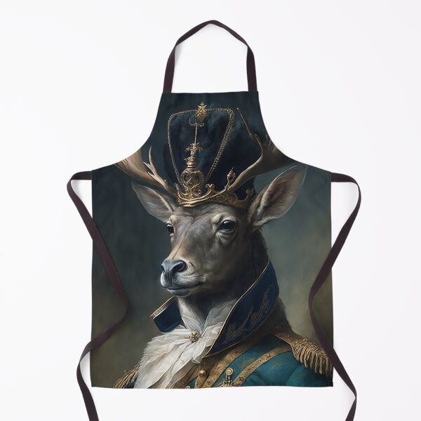 Item preview, DEER Portrait, Imperial Pet Portrait, Renaissance Animal Painting,  Pet Lover Gif, AI art, Print Art designed and sold by XIX361ART.