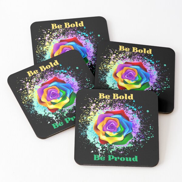 Item preview, Be bold be proud rainbow rose designed and sold by courtney petersen.