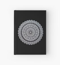 White Ink Mandala Hardcover Journal
