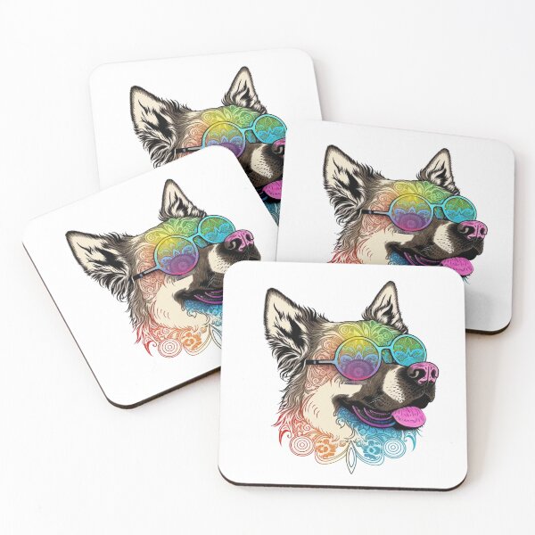 Item preview, Cool colourful dog with shades on  designed and sold by Deborah Regan.