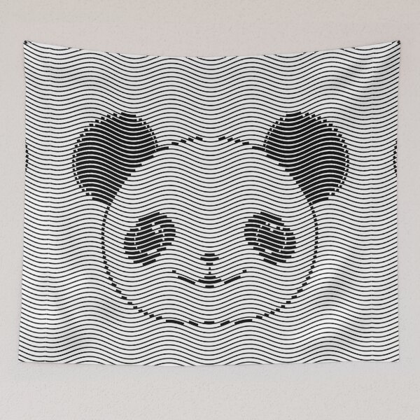 Item preview, Panda Bear Face On Wave Pattern designed and sold by Almdrs.