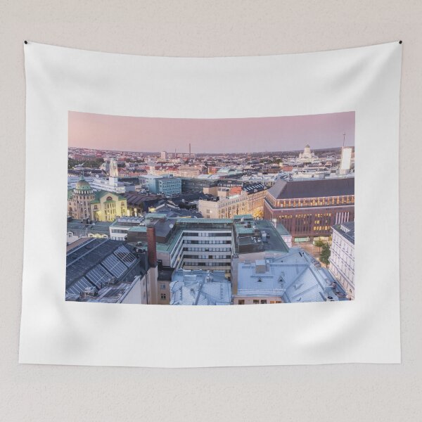 Item preview, Twilight over Helsinki rooftops designed and sold by yhelfman.
