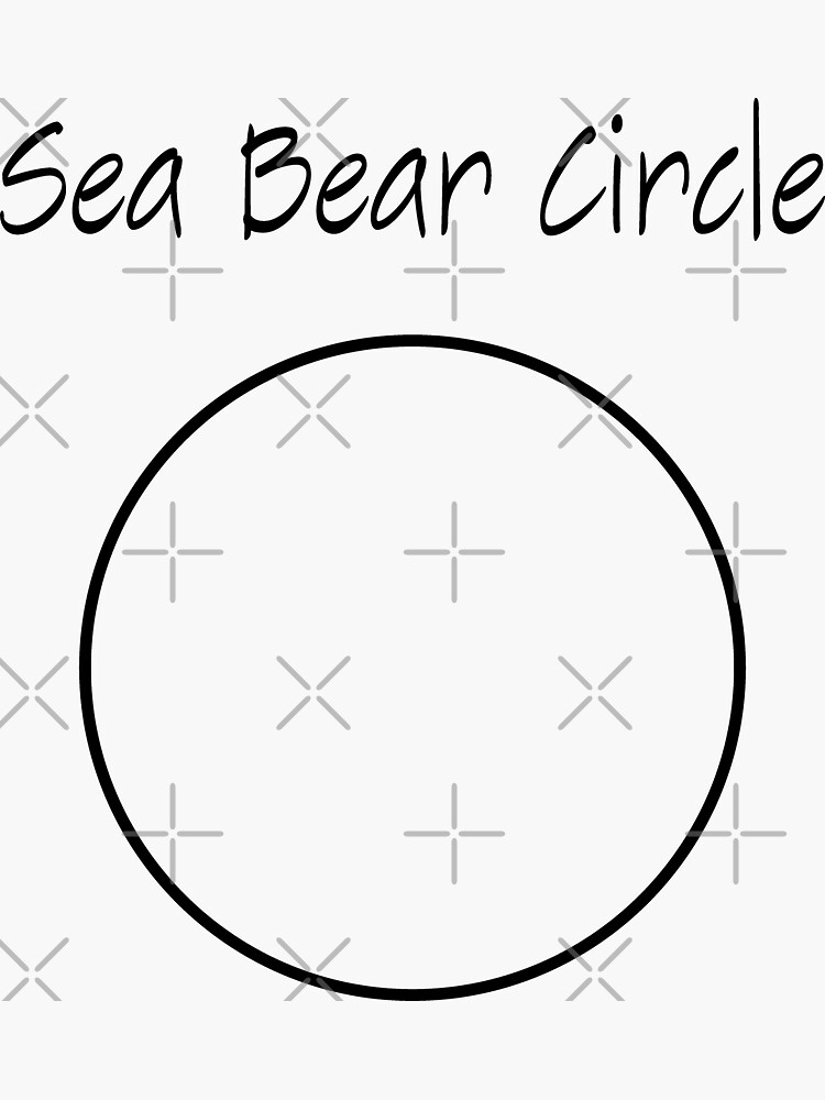 "Sea Bear Circle" Sticker by DJBALOGH Redbubble