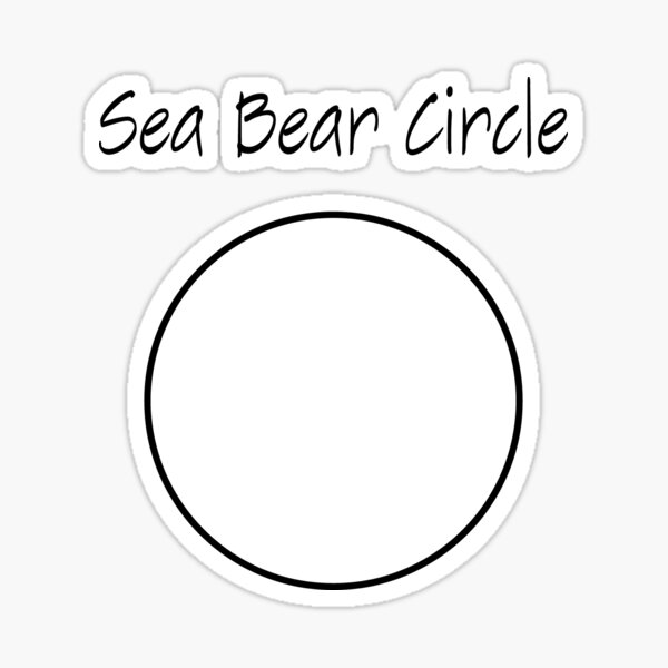 "Sea Bear Circle" Sticker by DJBALOGH Redbubble