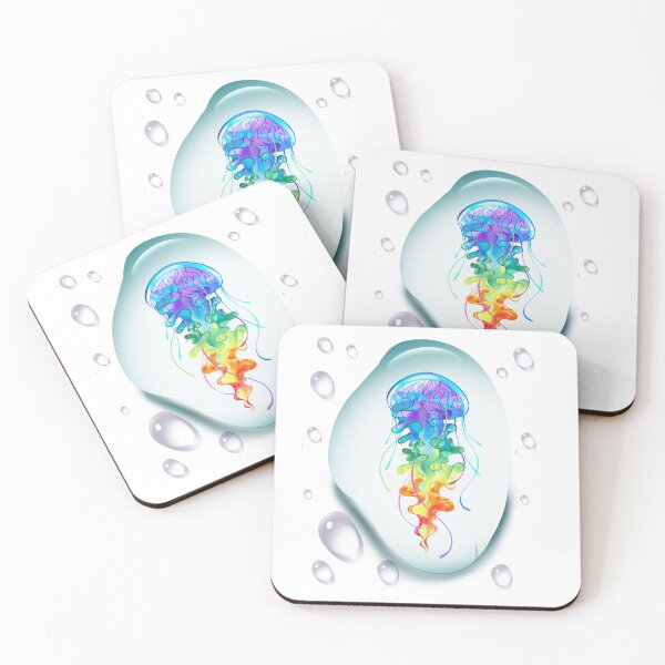 Item preview, Rainbow jellyfish in a water bubble designed and sold by courtney petersen.